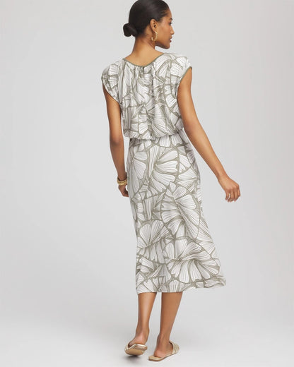 Chico's Women | Travelers™ Knit Jersey Day Dress DUSTY OLIVE
