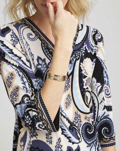 Chico's Women | Travelers™ Paisley V-Neck Tunic CANYON BLUE