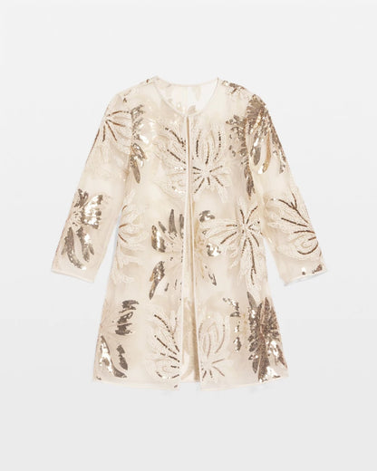 Chico's Women | Travelers™ Collection Sequin-Mesh Jacket MODERN ECRU