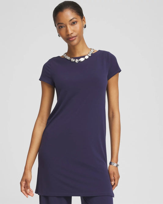 Chico's Women | Travelers™ Knit Tunic PASSPORT BLUE
