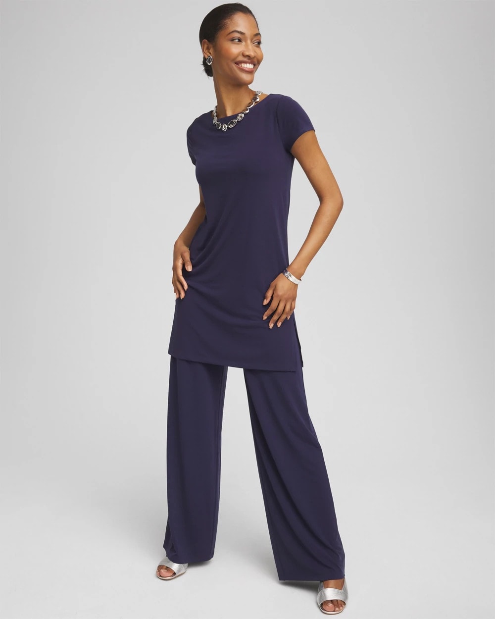 Chico's Women | Travelers™ Knit Tunic PASSPORT BLUE