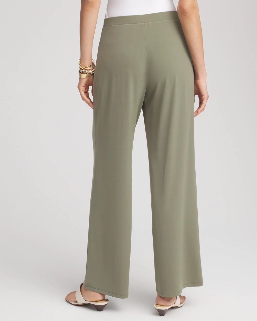 Chico's Women | Travelers™ Knit Wide-Leg Pants DUSTY OLIVE