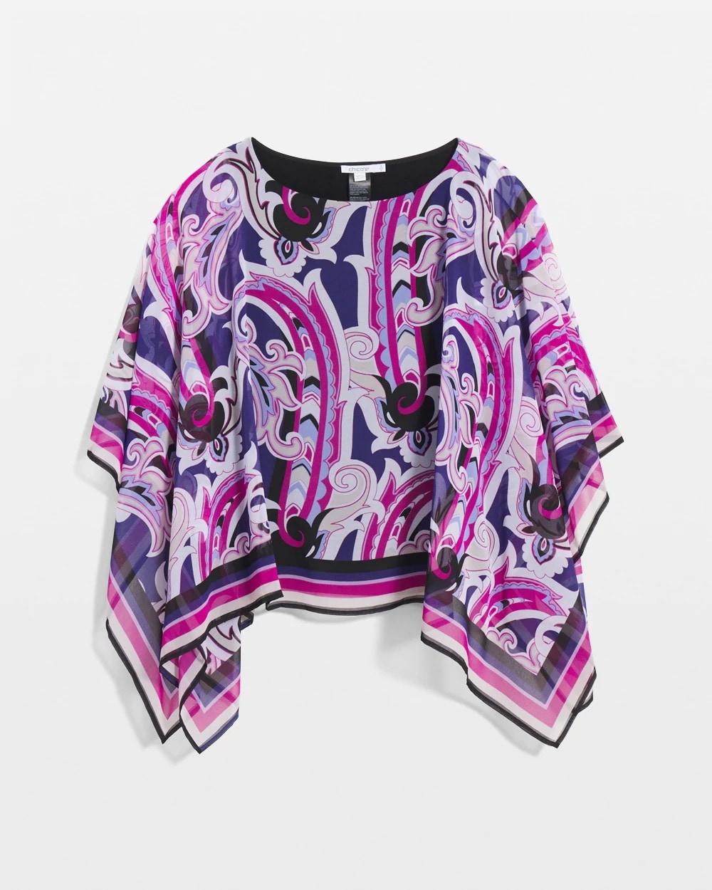 Chico's Women | Travelers™ Paisley Chiffon Layered Top PURPLE CLOVER