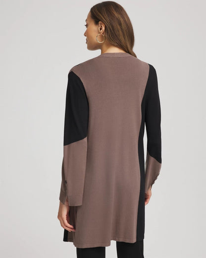 Chico's Women | Travelers™ Collection Colorblock Cardigan DEEP TAUPE