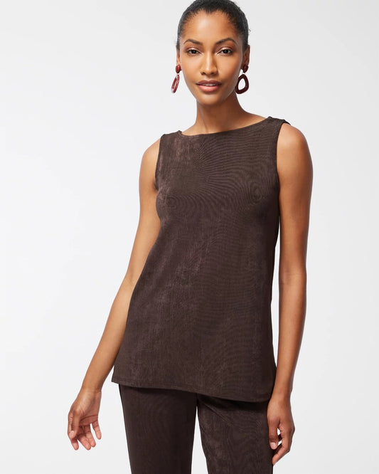 Chico's Women | Travelers™ Classic Side-Slit Tank COCOA BEAN