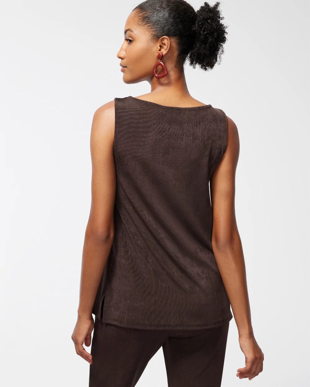 Chico's Women | Travelers™ Classic Side-Slit Tank COCOA BEAN