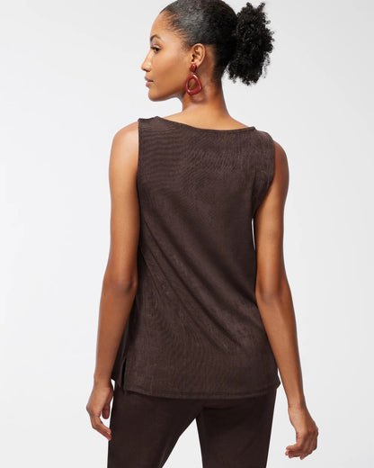Chico's Women | Travelers™ Classic Side-Slit Tank COCOA BEAN