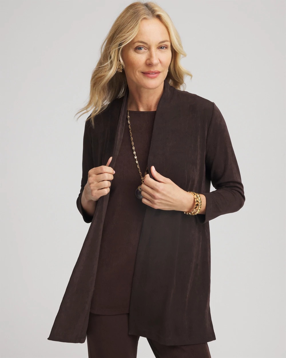 Chico's Women | Travelers™ Classic Side-Slit Tank COCOA BEAN