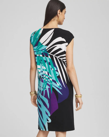 Chico's Women | Travelers™ Tropical Nights Column Dress TURQ BLUE