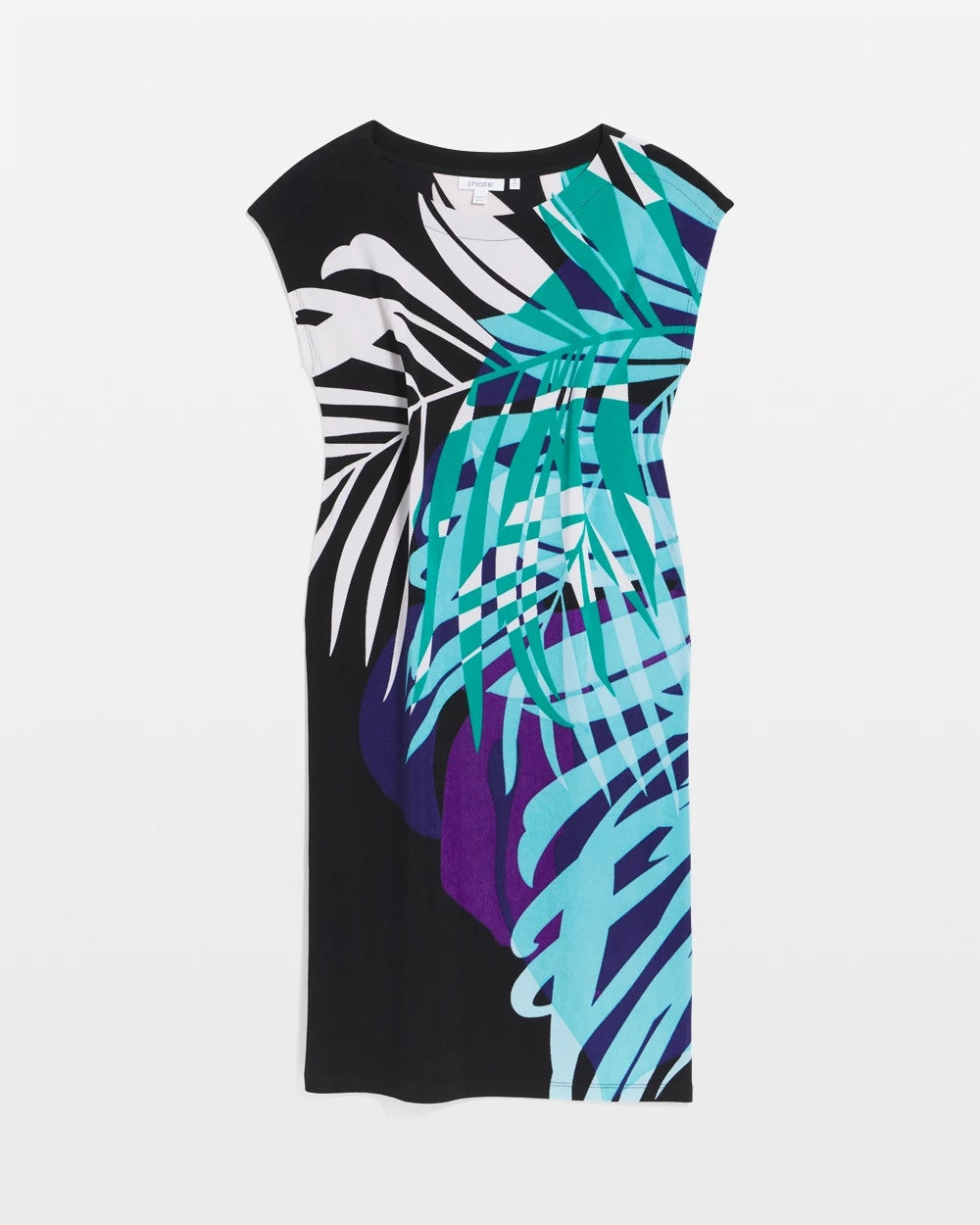 Chico's Women | Travelers™ Tropical Nights Column Dress TURQ BLUE