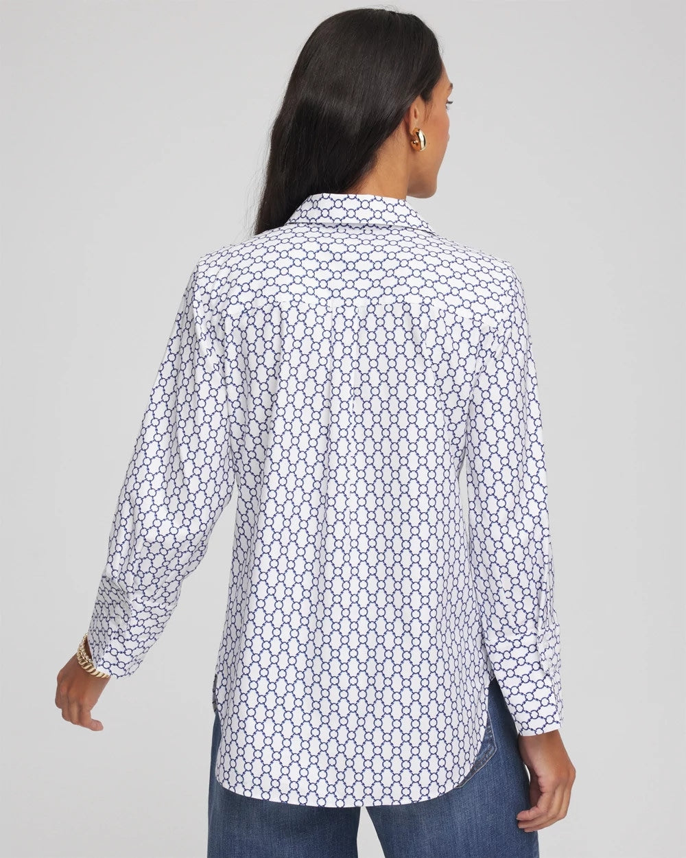 Chico's Women | No Iron™  Chain Connection Shirt PASSPORT BLUE