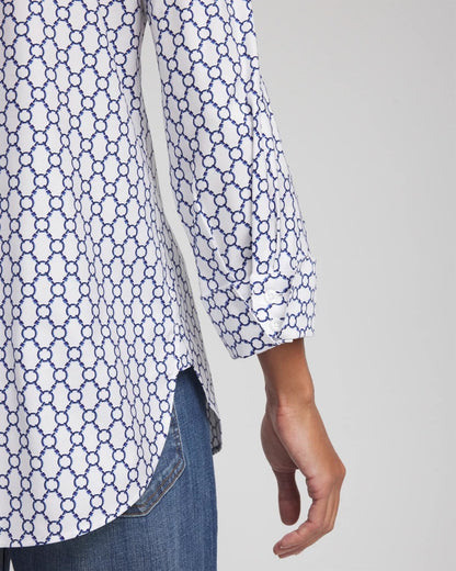 Chico's Women | No Iron™  Chain Connection Shirt PASSPORT BLUE