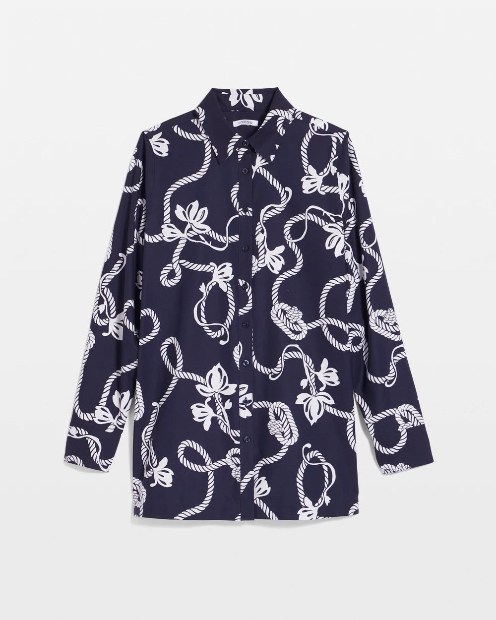 Chico's Women | No Iron™ Rope Print Tunic PASSPORT BLUE