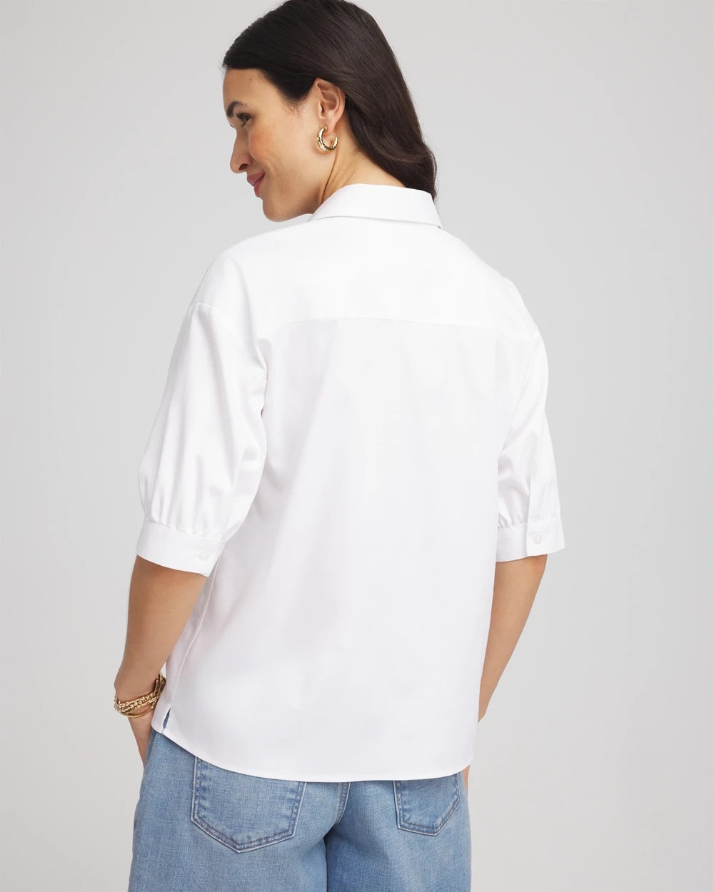 Chico's Women | No Iron™ Short-Sleeved Shirt OPTIC WHITE