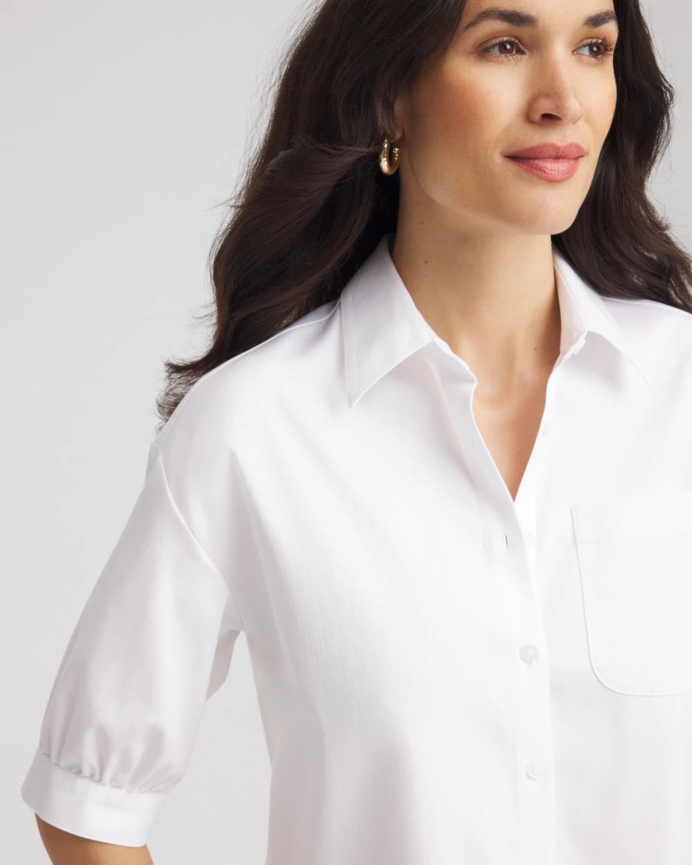 Chico's Women | No Iron™ Short-Sleeved Shirt OPTIC WHITE