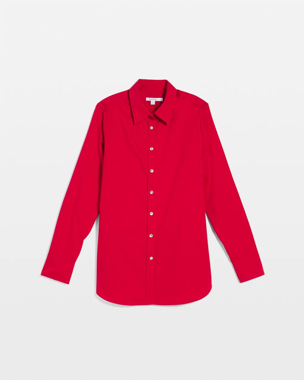 Chico's Women | No Iron™ Rhinestone Button Shirt CARMINE RED
