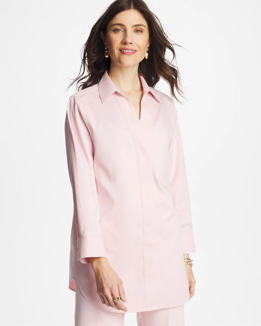 Chico's Women | No Iron™ Stretch Splitneck Tunic SWEET BLOSSOM