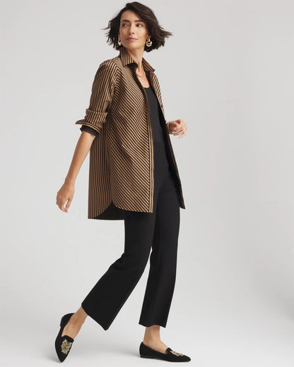 Chico's Women | No Iron™ Slimming Imperial Stripe Tunic BLACK