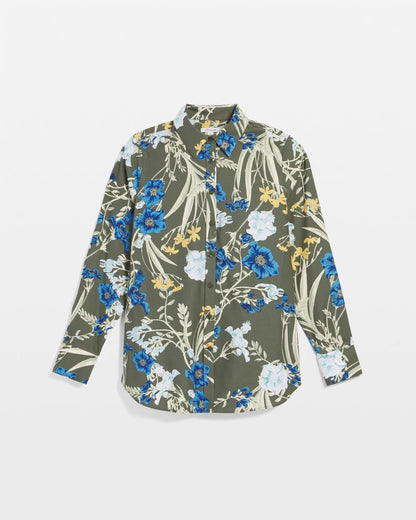 Chico's Women | No Iron™ Printed Sateen Shirt NETTLE LEAF