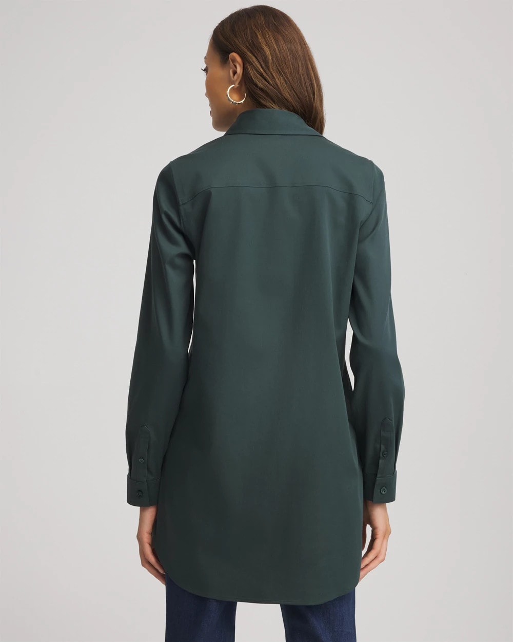 Chico's Women | No Iron™ Long-Sleeved Tunic DARKEST SPRUCE