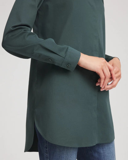 Chico's Women | No Iron™ Long-Sleeved Tunic DARKEST SPRUCE