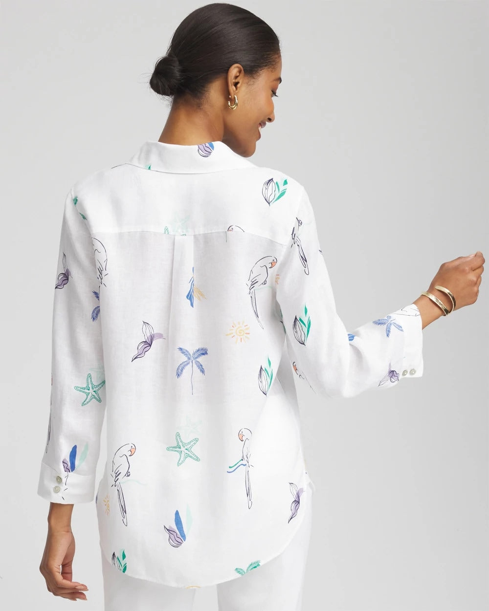Chico's Women | No Iron™ Island Linen Shirt OPTIC WHITE