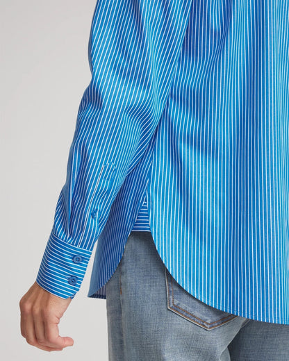 Chico's Women | No Iron™ Classic Striped Shirt EMPIRE BLUE