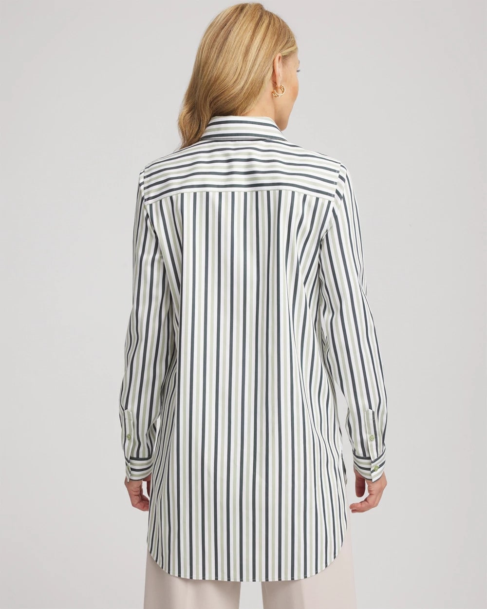 Chico's Women | No Iron™ Striped Shirt SAGE MEADOW