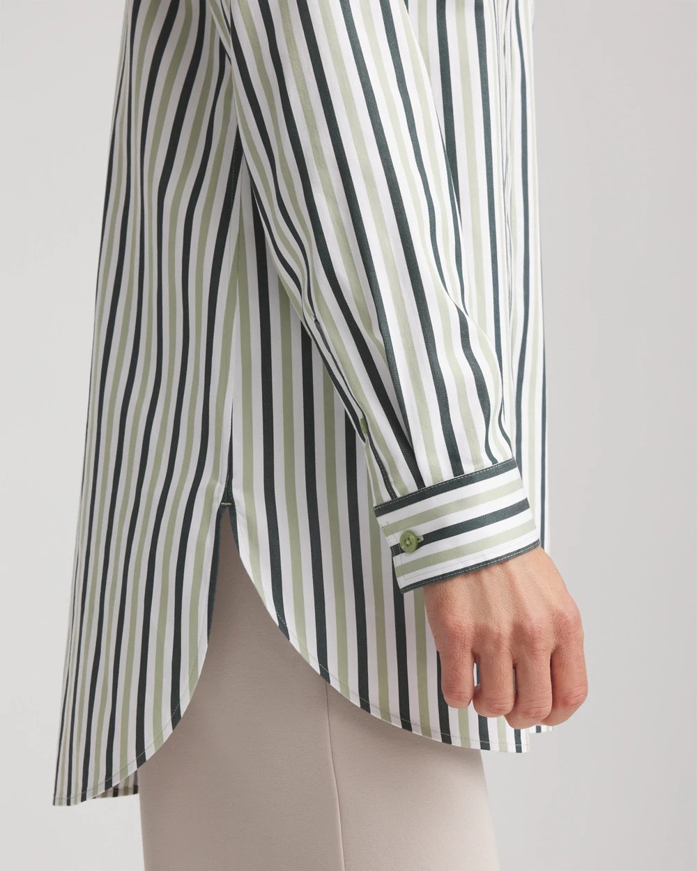 Chico's Women | No Iron™ Striped Shirt SAGE MEADOW