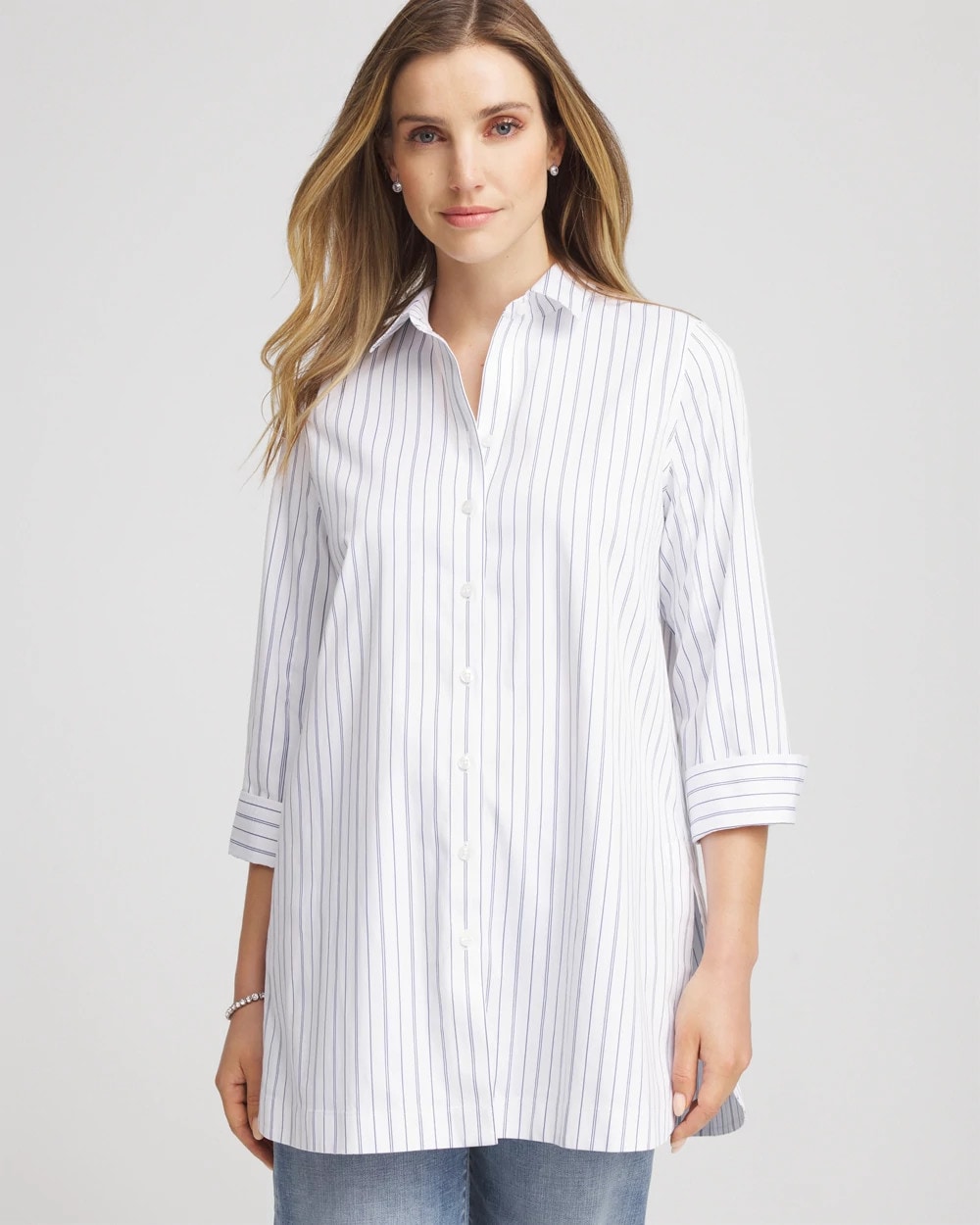 Chico's Women | No Iron™ Classic-Fit Tunic BLUE LOTUS
