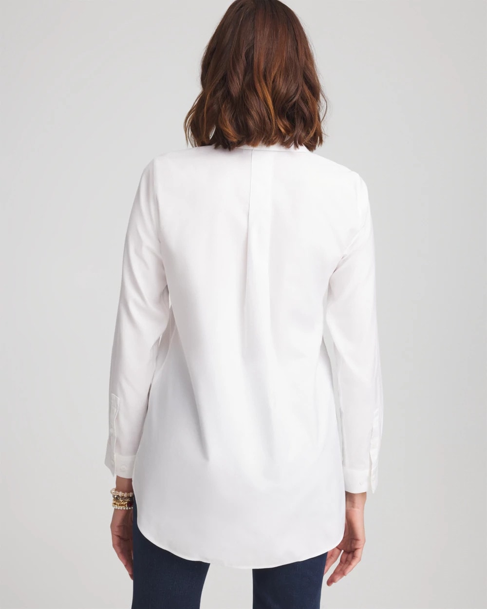 Chico's Women | No Iron™ Floral Stretch Tunic OPTIC WHITE