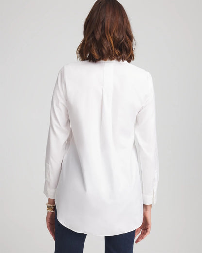 Chico's Women | No Iron™ Floral Stretch Tunic OPTIC WHITE