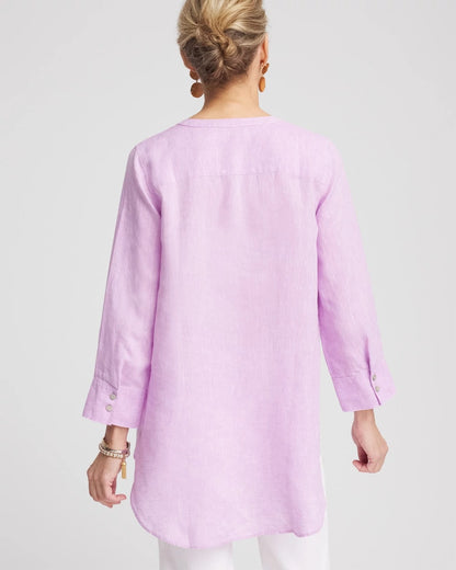 Chico's Women | No Iron™ Linen Tunic LAVENDER SKIES