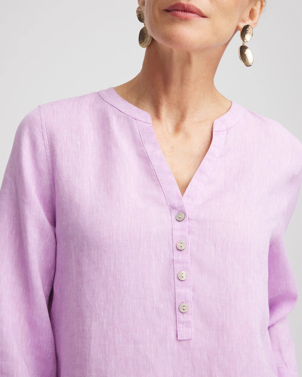 Chico's Women | No Iron™ Linen Tunic LAVENDER SKIES
