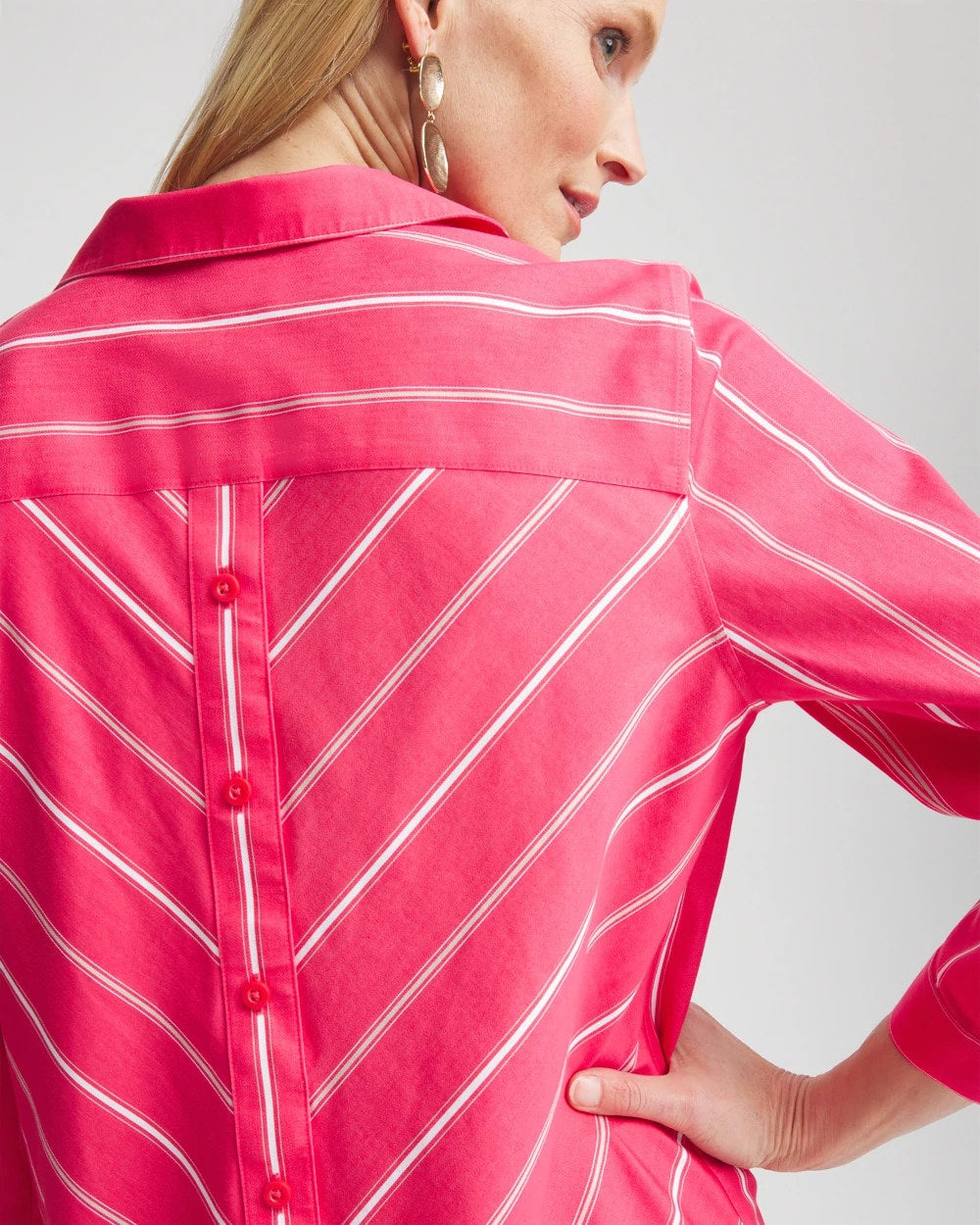 Chico's Women | No Iron™ Stretch Stripe Tunic DRIED ROSES