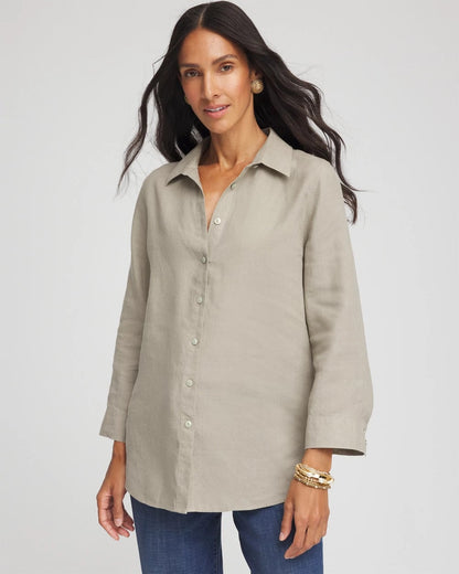 Chico's Women | No Iron™ Linen Shirt WASHED SAGE