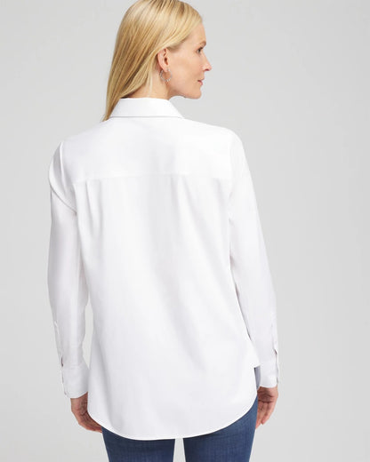 Chico's Women | No Iron™ Wildflower Embroidered Shirt OPTIC WHITE