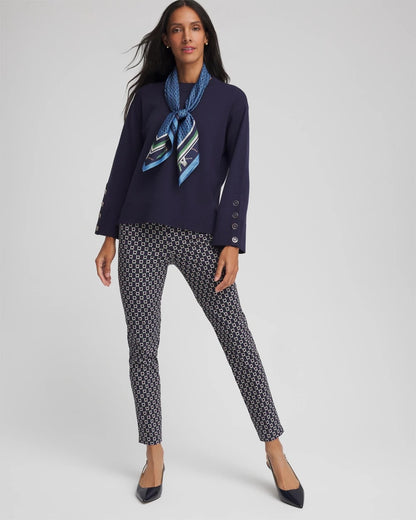 Chico's Women | Brigitte™ Chain Connection Slim Ankle Pants PASSPORT BLUE