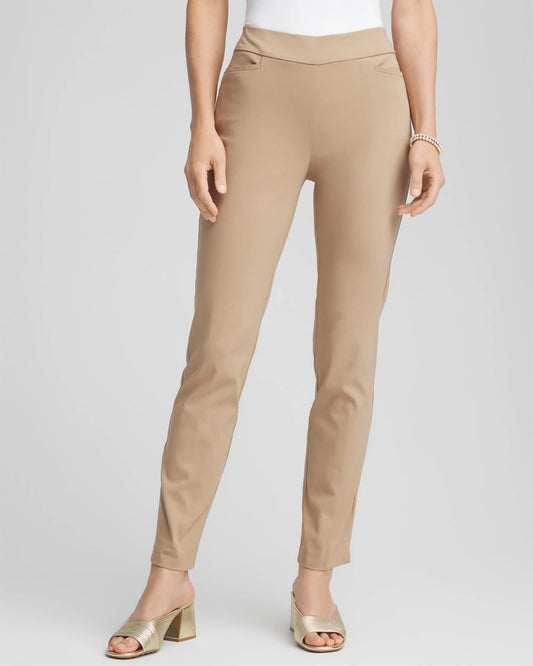 Chico's Women | Brigitte™ Slim Pull-On Ankle Pants CATTAIL BROWN