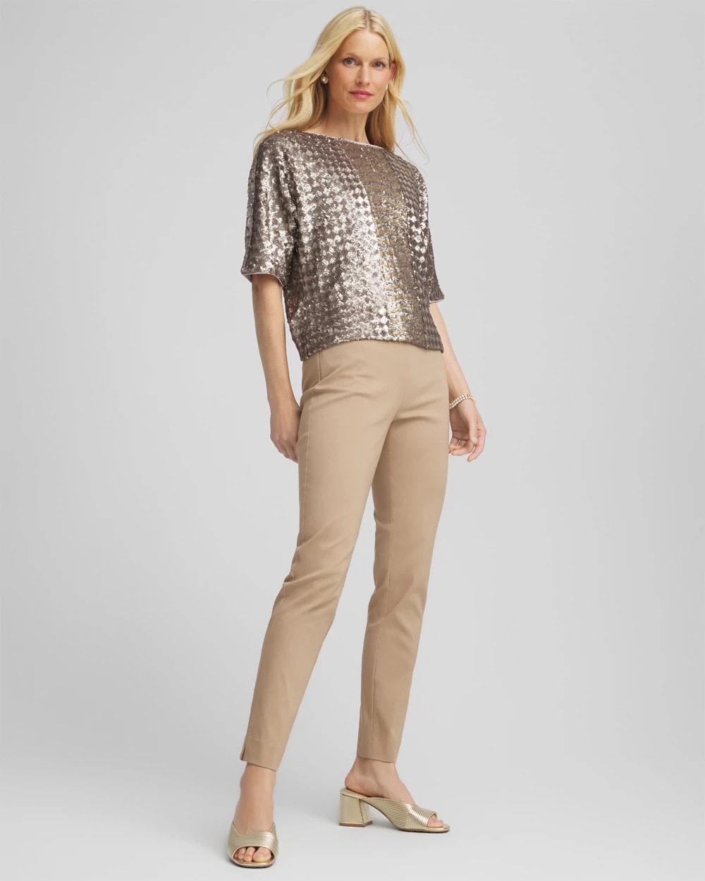 Chico's Women | Brigitte™ Slim Pull-On Ankle Pants CATTAIL BROWN