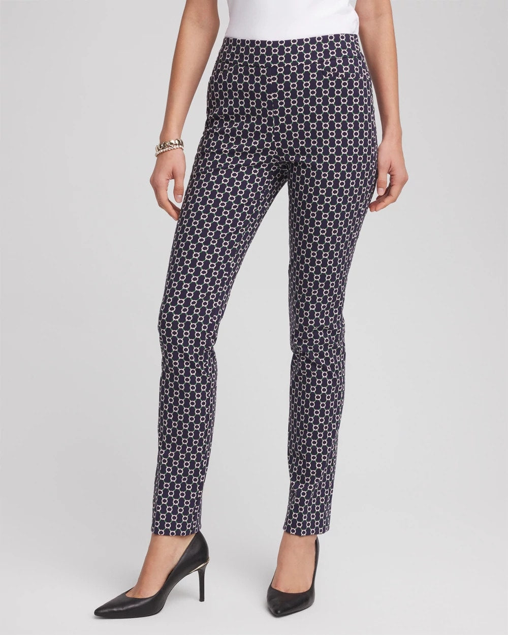 Chico's Women | Brigitte™ Chain Connection Slim Pants PASSPORT BLUE
