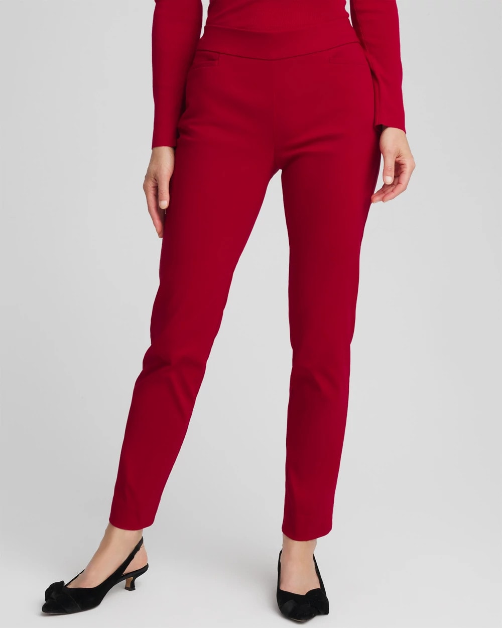 Chico's Women | Brigitte™ Slim Pull-On Ankle Pants CARMINE RED