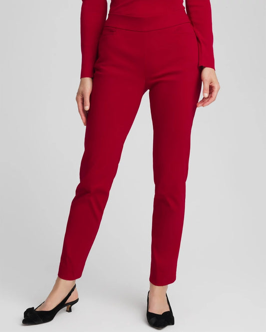 Chico's Women | Brigitte™ Slim Pull-On Ankle Pants CARMINE RED