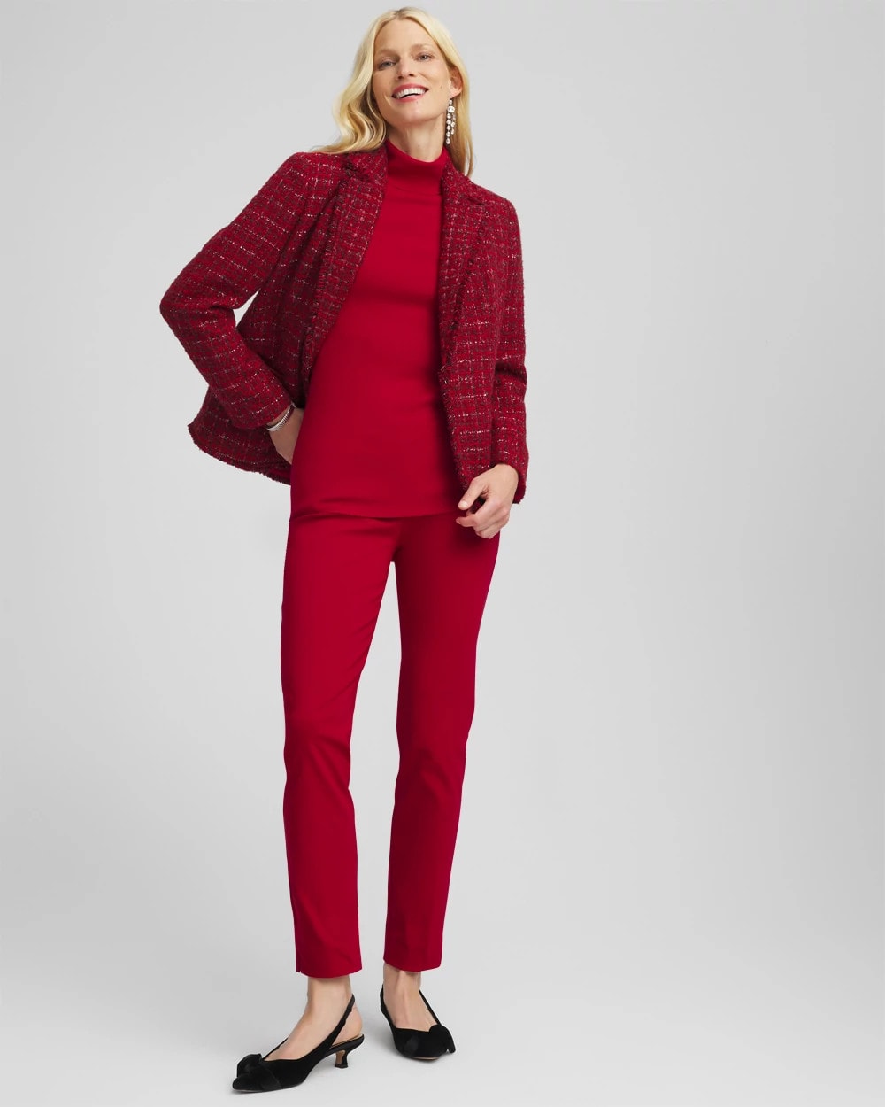 Chico's Women | Brigitte™ Slim Pull-On Ankle Pants CARMINE RED