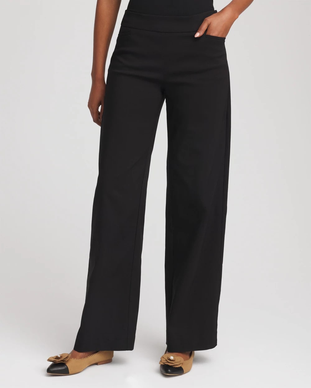 Chico's Women | Brigitte™ Slim Wide-Leg Pants BLACK
