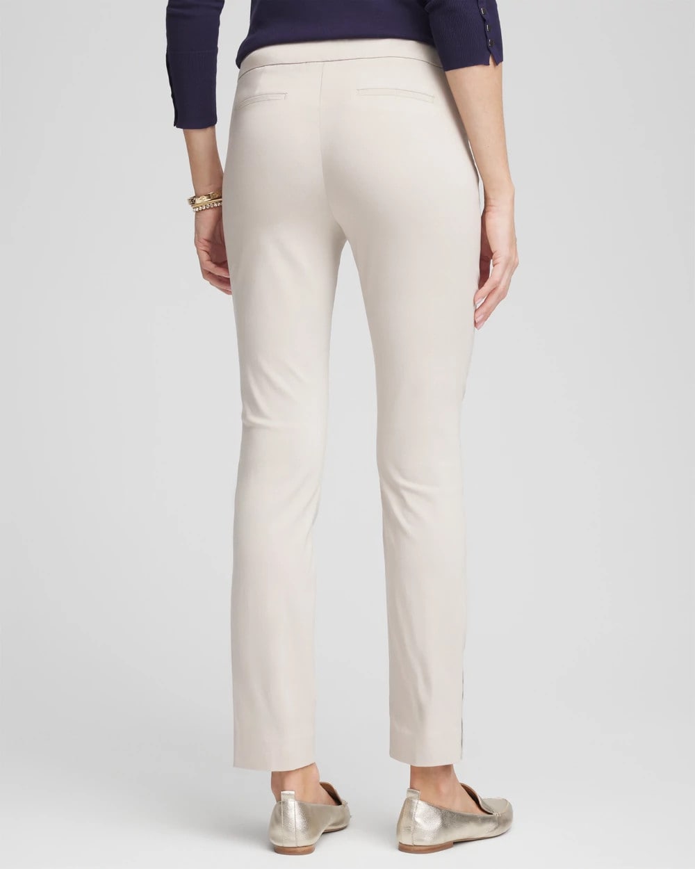 Chico's Women | Brigitte™ Pull-On Slim Rivet Ankle Pants SMOKEY TAUPE