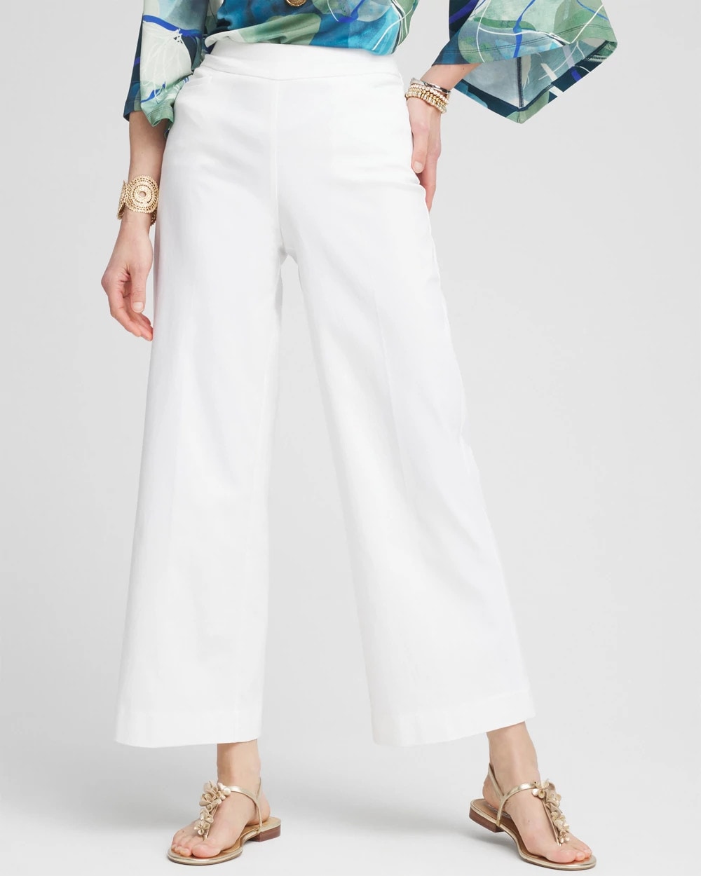 Chico's Women | Brigitte™ Wide-Leg Cropped Pants ALABASTER