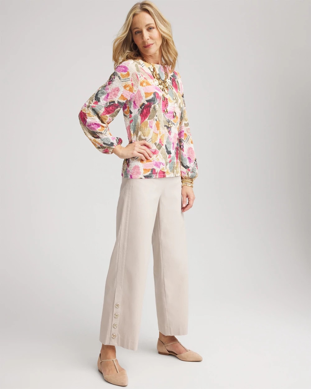 Chico's Women | Brigitte™ Cropped Wide-Leg Pants SMOKEY TAUPE