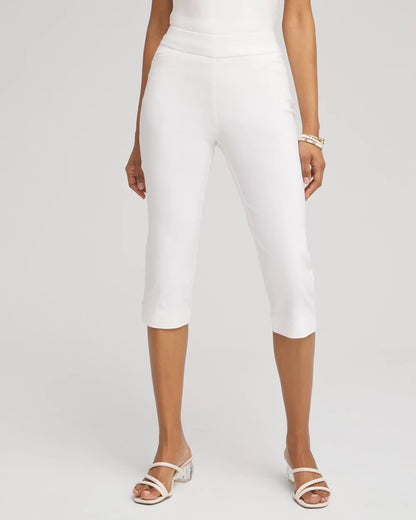 Chico's Women | Brigitte™ Pull-On Rivet Slim Capris ALABASTER