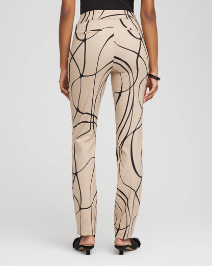 Chico's Women | Brigitte™ Golden Leaf Slim Full-Length Pants CHAMPAGNE FIZZ